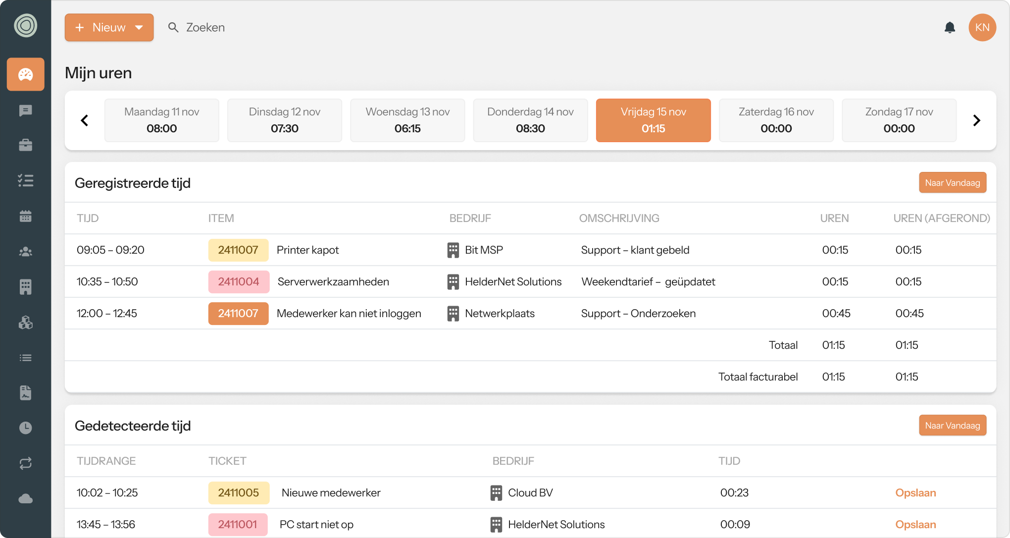 Time tracking